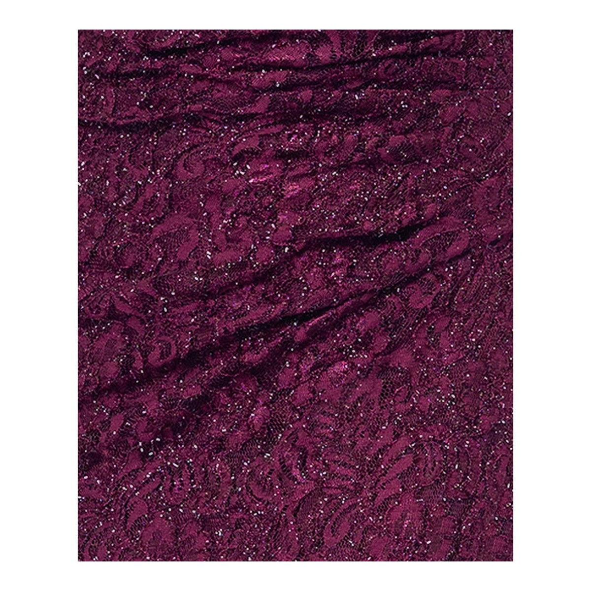 Betsy & Adam Women's Eyelash-Lace Flutter-Sleeve Long Dress - Wine, MSRP: 179$