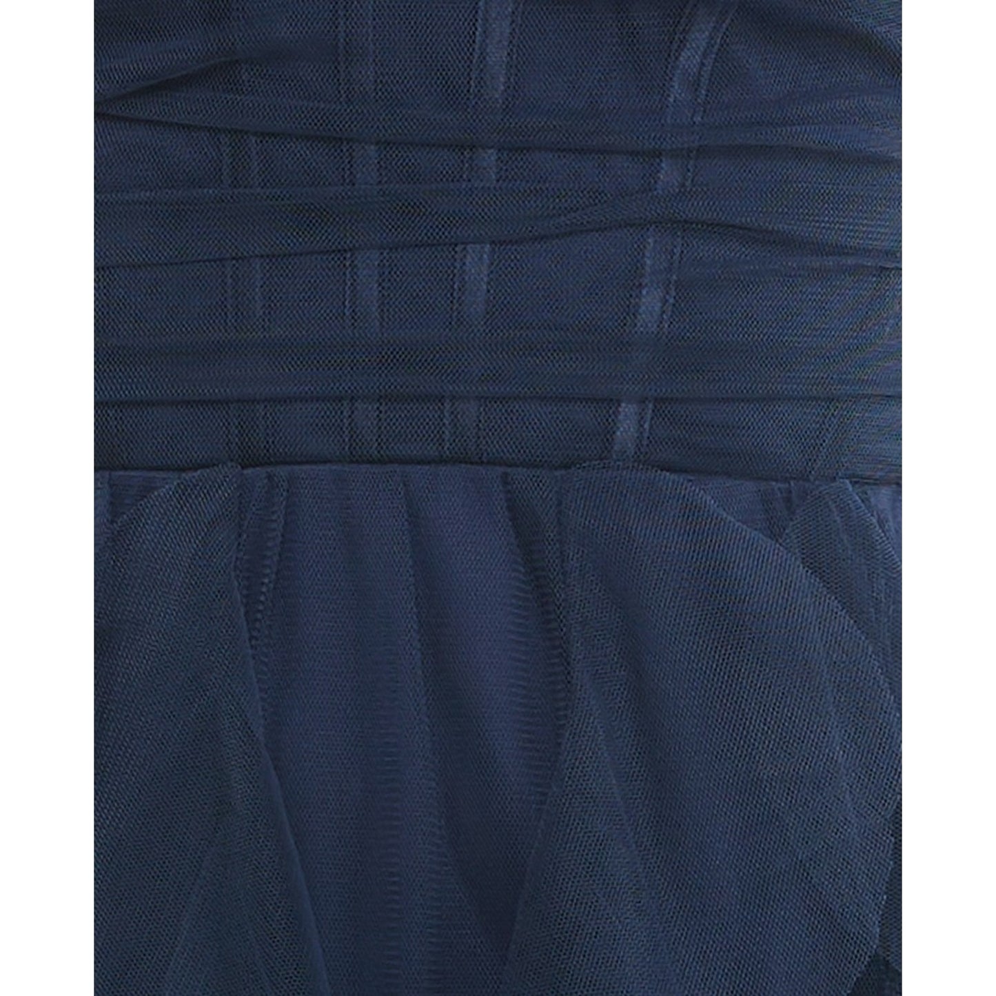 Pear Culture Vestido de malla con corpiño estilo corsé y falda de pétalos para jóvenes - Azul marino - 9, MSRP: 99$