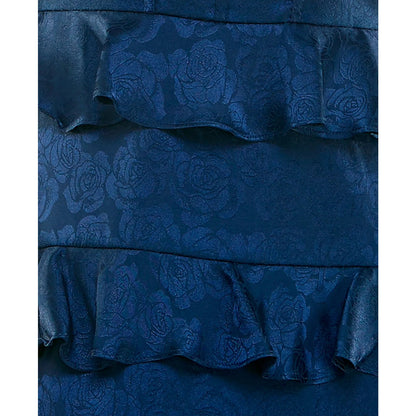 Vestido acampanado con estampado floral de salvia de B Darlin Junior - Azul marino-1/2, MSRP: 79$