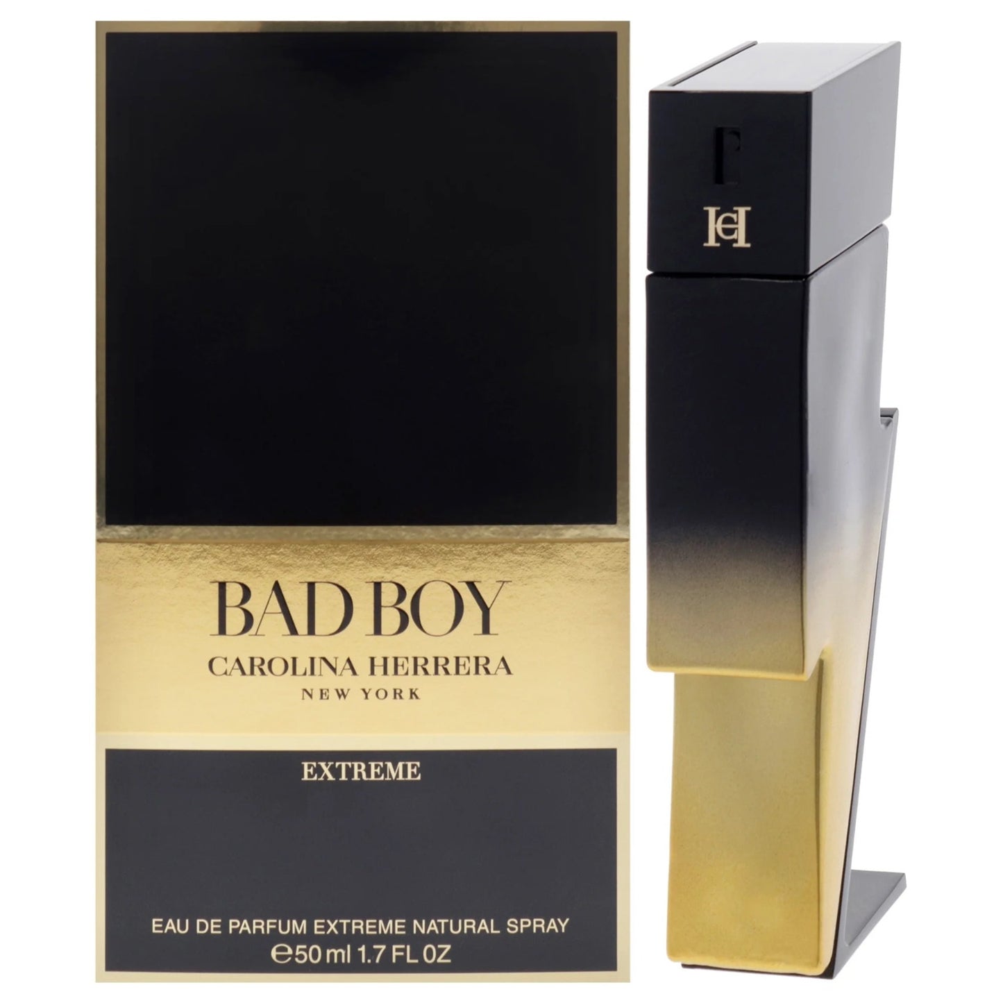 Carolina Herrera Bad Boy Extreme by EDP Spray 1.7 oz for Men, no cellophane