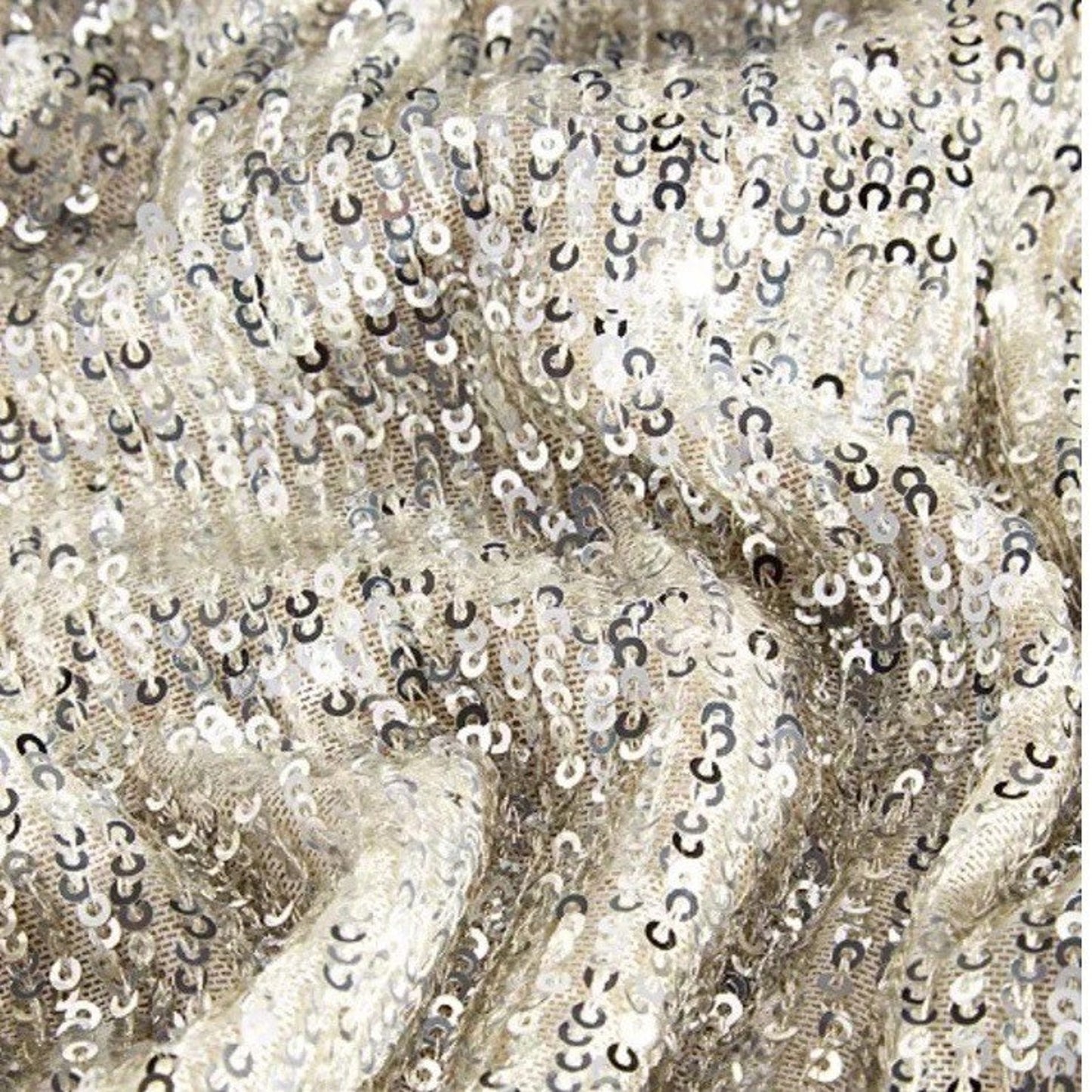 Eliza J Sequined Blouson Shift Dress, Silver, size 4, MSRP: 178 $
