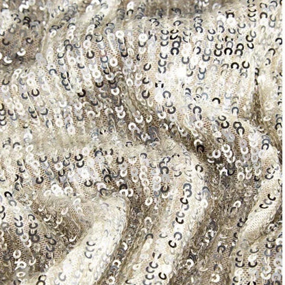 Eliza J Sequined Blouson Shift Dress, Silver, size 4, MSRP: 178 $