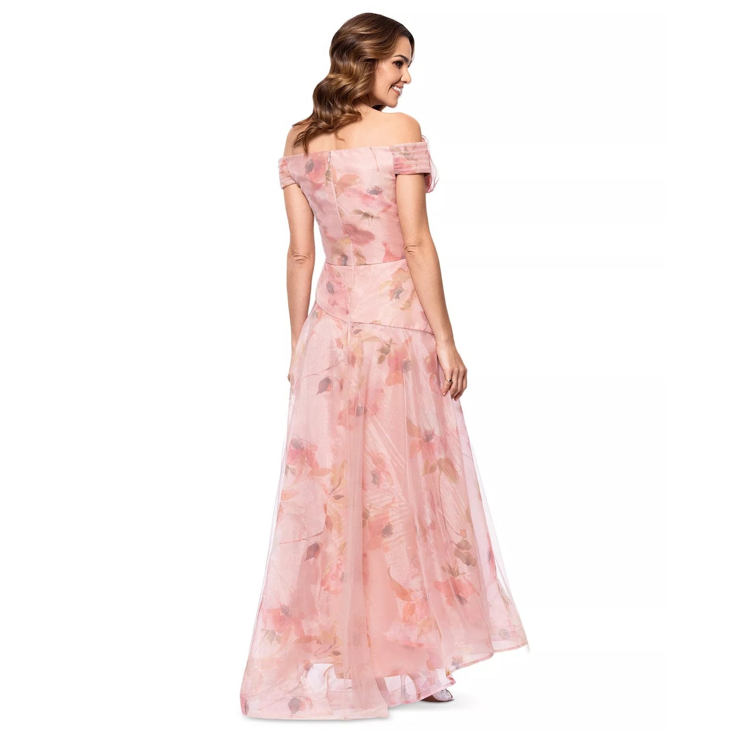 Betsy & Adam Women's Off-the-Shoulder Floral Organza Ball Gown -Sz 4, MSRP:299$