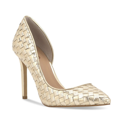 INC International Concepts Women's Gold Kenjay d'Orsay Pumps Shoe Size 10