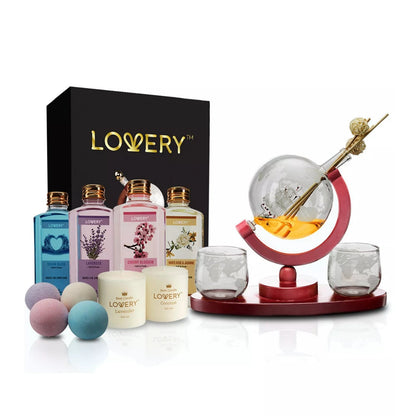Whiskey-Wine Globe 16 Piece Gift Set, New in box , MSRP: 129$