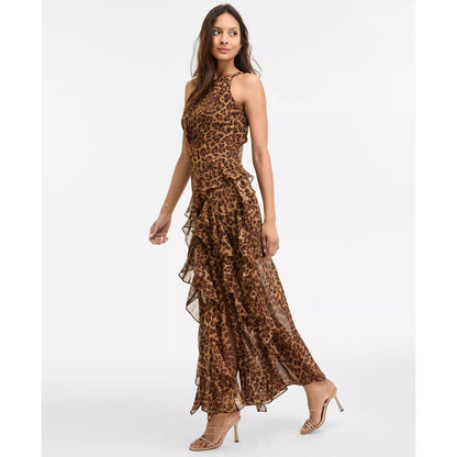 NEW Betsy & Adam Women's Andie Halter Neck Ruffle Dress, Size 4, MSRP: 239$