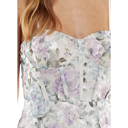 Vestido largo tipo corsé con bordado floral Trixxi Juniors', lavanda, talla 5, precio de venta sugerido: 179$