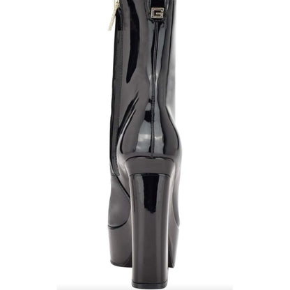 Guess Zapatos de tacón de bloque de charol negro Byra para mujer TALLA 8