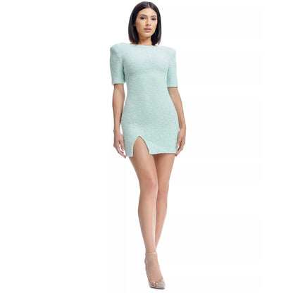 Vestido Tubo Mini de Manga Corta Maddox de Dress The Population - Salvia, XL