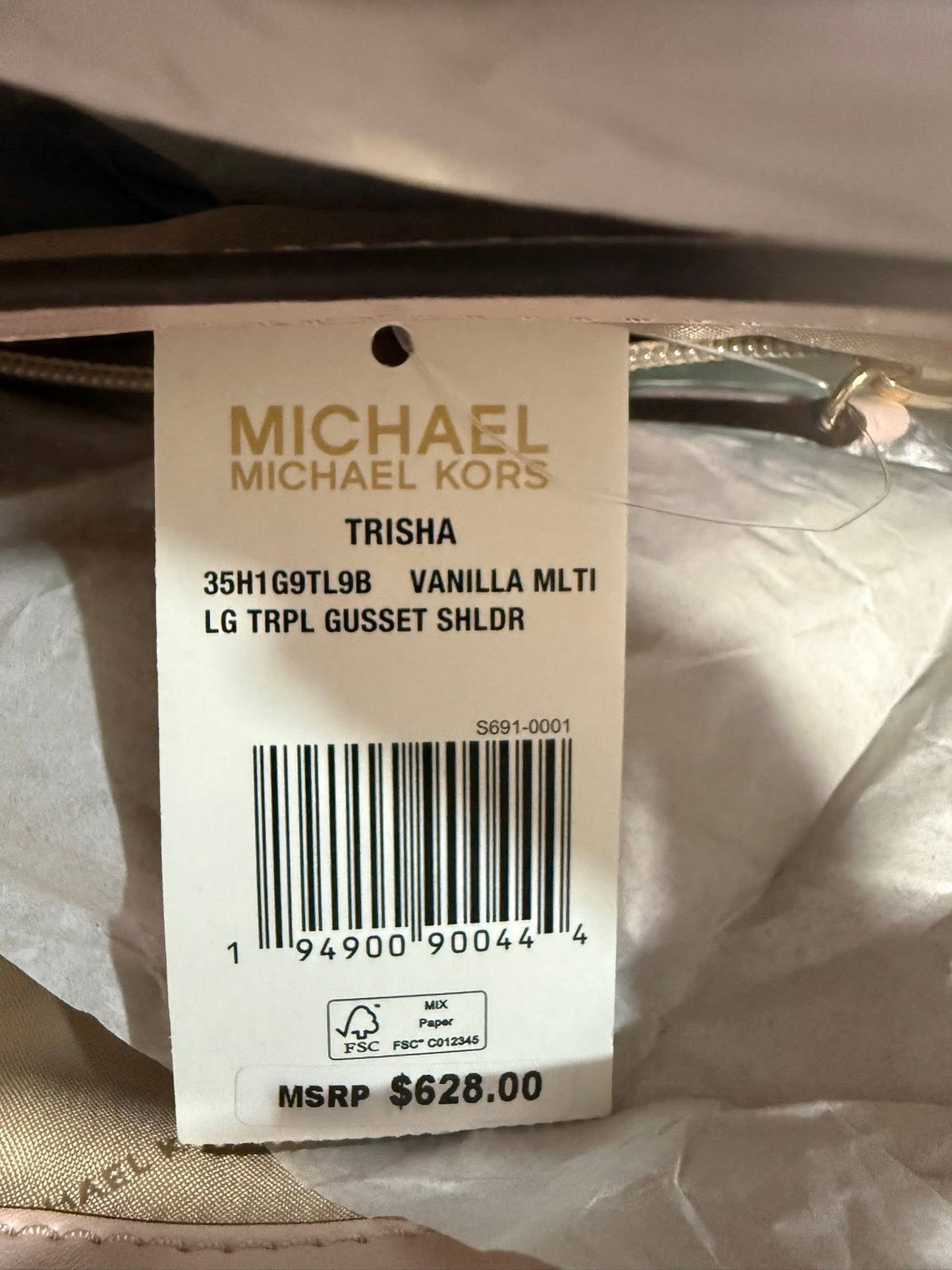 Bolso de hombro Trisha de Michael Kors, Precio original: 628 $