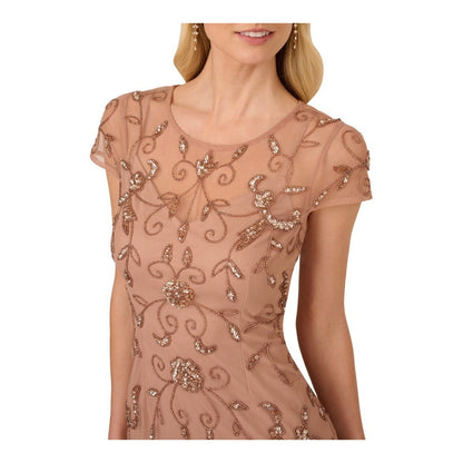 Adrianna Papell Women's Beaded sheath Dress, Size 4, MSRP: 149$