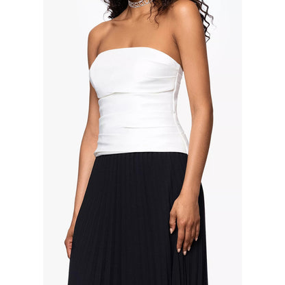 Betsy & Adam Colorblocked Strapless Chiffon-Skirt Long Dress, Size 10,MSRP: 279$
