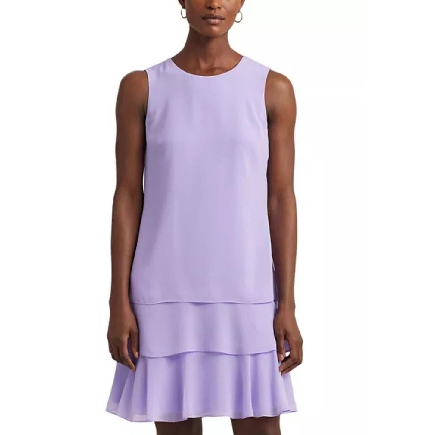 Vestido de mujer Lauren Ralph Lauren Georgette Shift, talla 6, con etiquetas